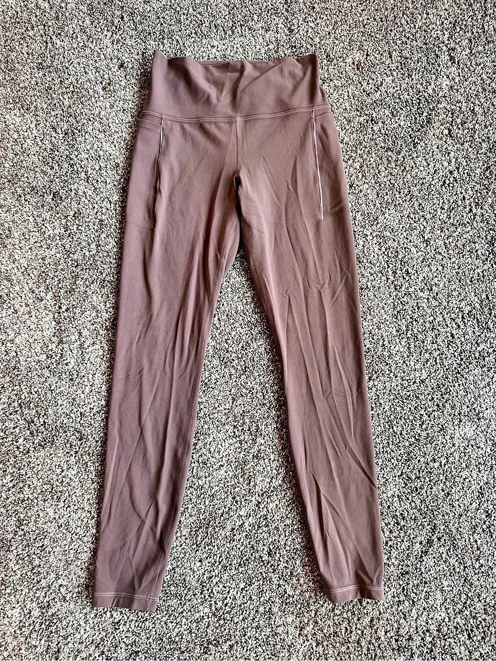 Athleta Transcend Stash Tight Leggings Brown Small